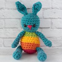 Reagan: Rainbow Crochet Bunny