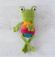 Remington: Rainbow Crochet Frog