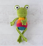 Remington: Rainbow Crochet Frog