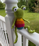 Remington: Rainbow Crochet Frog