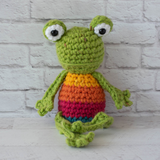 Remington: Rainbow Crochet Frog