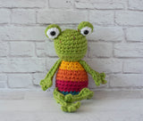 Remington: Rainbow Crochet Frog