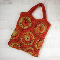 Happy Hexagon Crochet Tote Bag