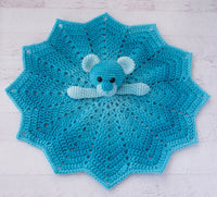 Blue Baboo Bear Lovey Pattern